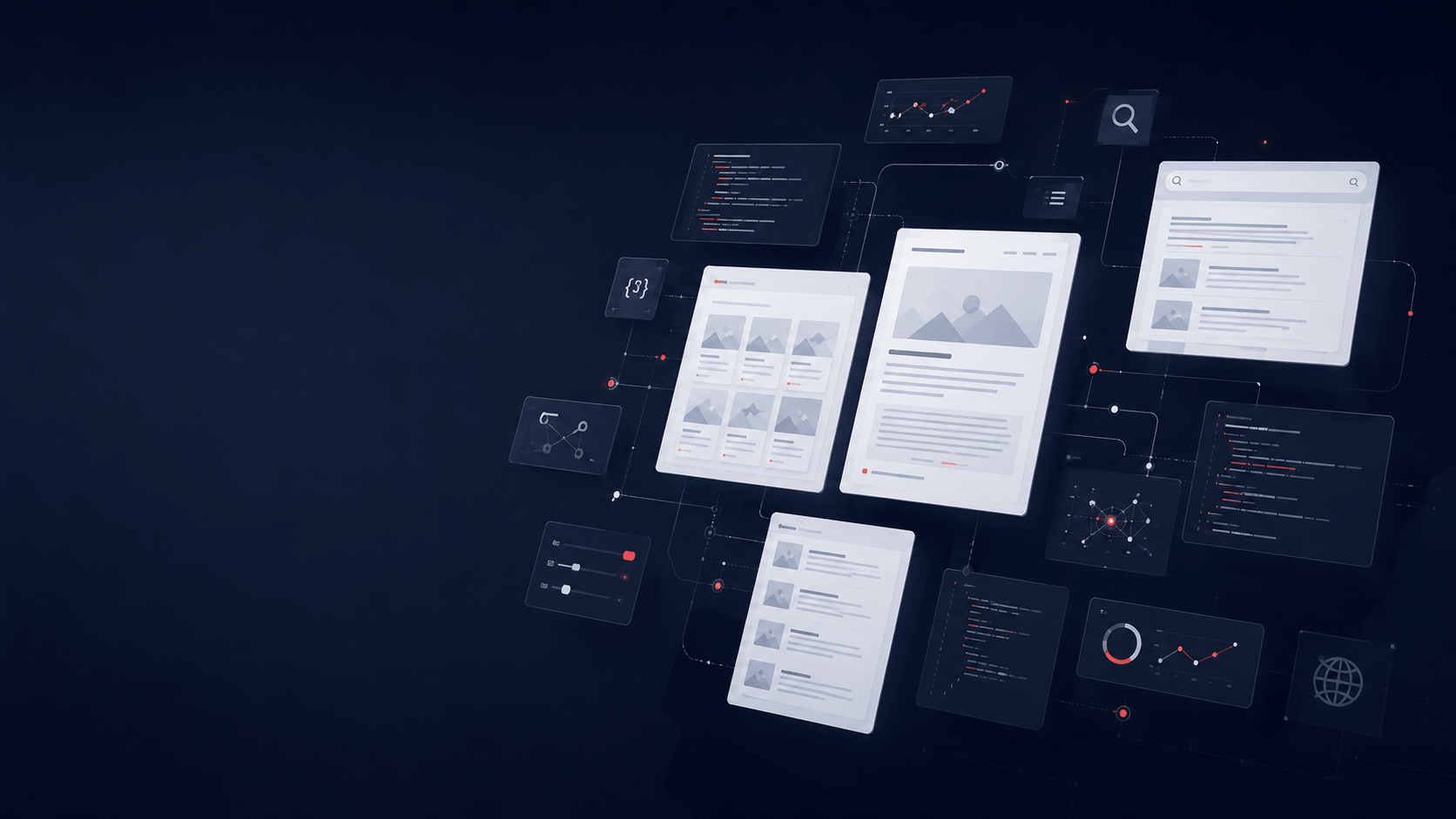 Digitale WordPress SEO Ansicht mit Blogkarten Suchergebnis Vorschau und strukturierten Daten