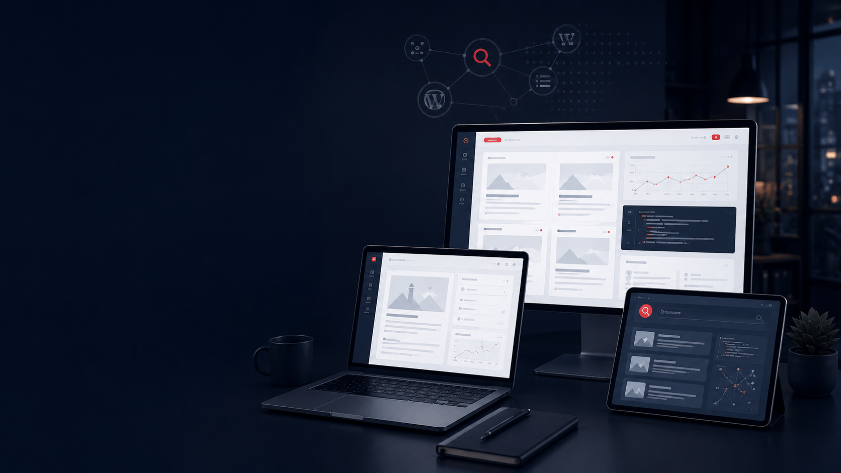 Moderne WordPress Blog und SEO Demo mit Beiträgen Suchergebnissen Meta-Daten und JSON-LD