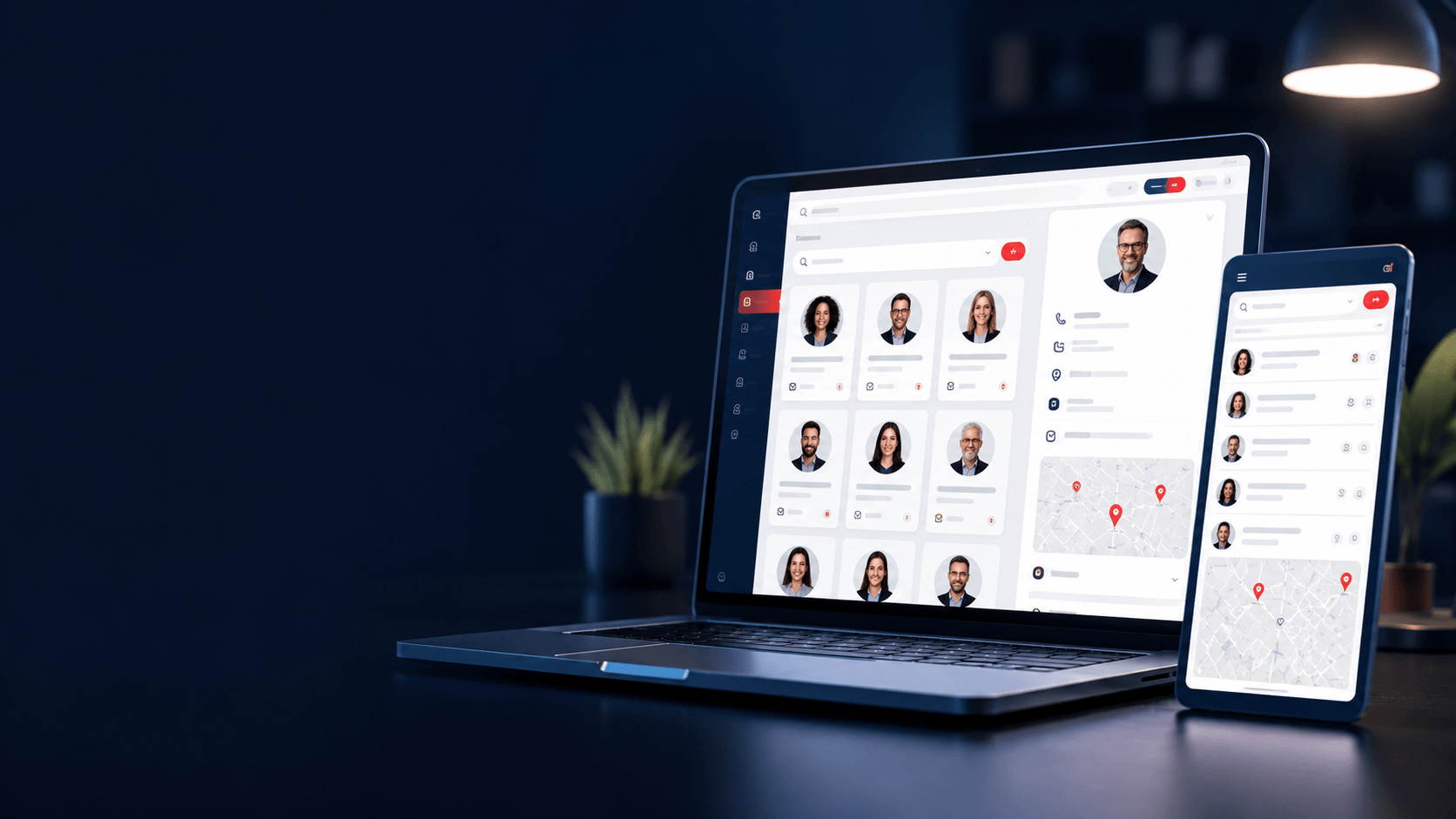 Moderne WordPress Profil Demo mit Ansprechpartnern Mitgliedern Suche und Kartenansicht